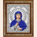 Рисунок на ткани бисером БЛАГОВЕСТ "Святая Анастасия в жемчуге и серебре" 